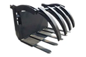 EOM Electric Wheel Loader grabbing iron fork